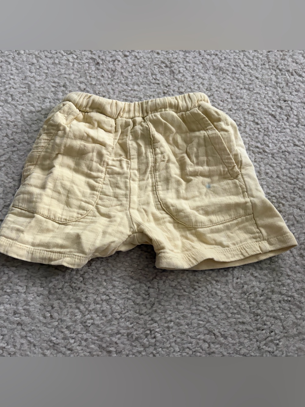 Zara Pale Yellow Cotton Kids' Shorts